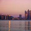Die Skyline von Busan am Abend von Mickéle Godderis