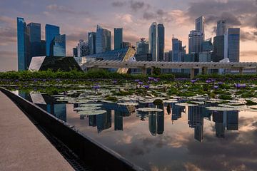 Zonsondergang in Singapore, Azie van Anges van der Logt