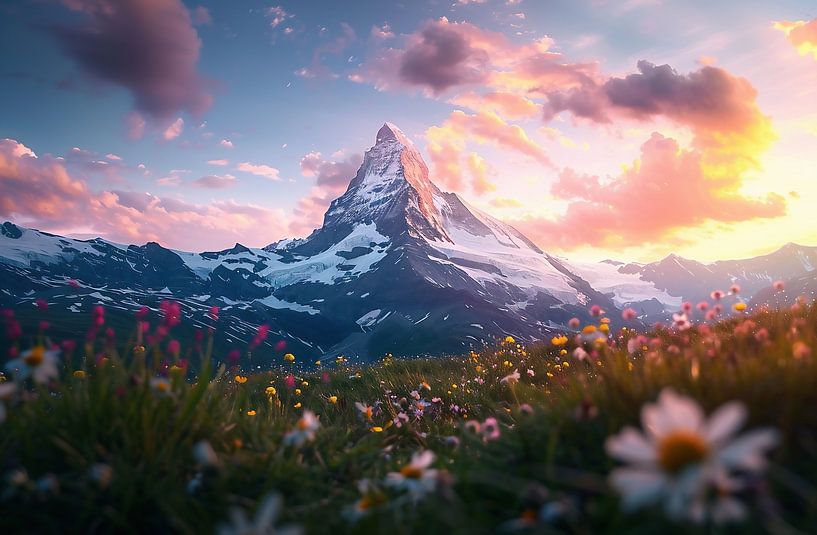 Alpenglow: zomeravondmagie van fernlichtsicht