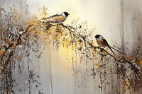 Natur in Harmonie | Zwei Vögel bei Sonnenaufgang