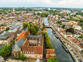 Zwolle from above during a summer sunset  by Sjoerd van der Wal Photography