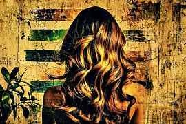 Wavy hair with paint-like background by Imperial Art House