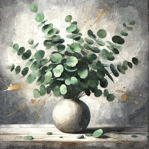 Poésie d'eucalyptus dans un jeu de lumière
