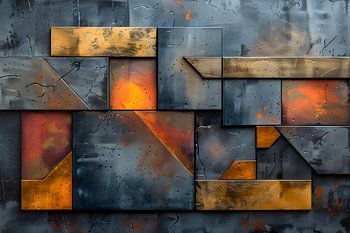 Industrial Painting | Large Painting Living Room | Oblong Painting