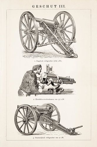 Vintage gravure Geschut III