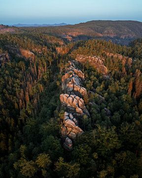 Felsen im Nationalpark Sächsische Schweiz in Deutschland von Visuals by Justin