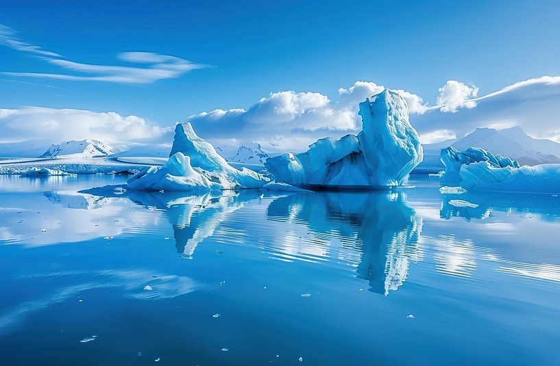 IJzige stilte, stralend licht van fernlichtsicht