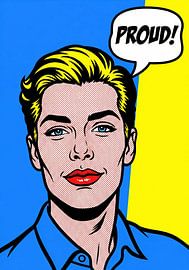 Pop Art Portrait with Speech Bubble by Markus Gann
