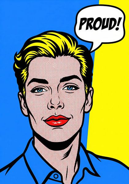 Pop Art Portrait with Speech Bubble by Markus Gann