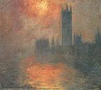 Parlament bei Sonnenuntergang, Claude Monet von The Masters Miniaturansicht