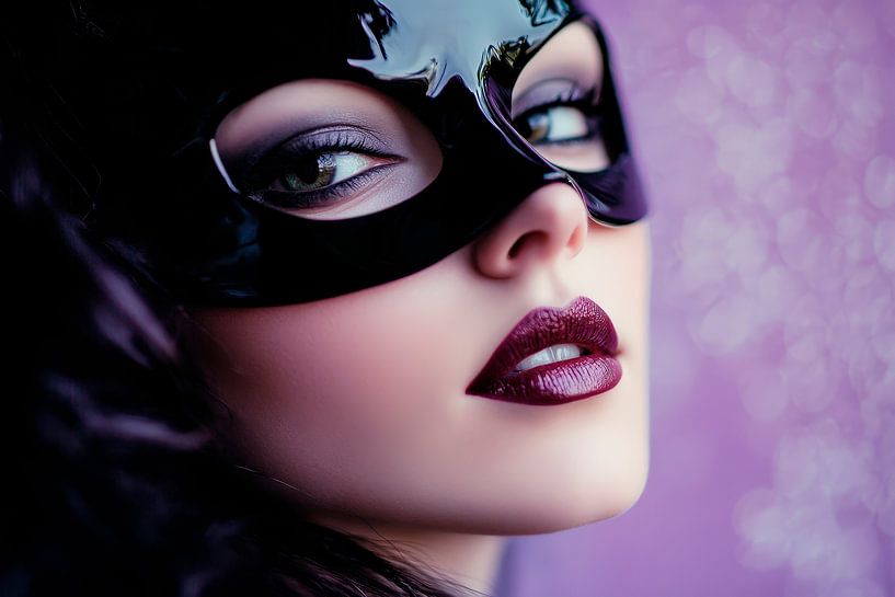 Mysterieus portret met masker van Poster Art Shop