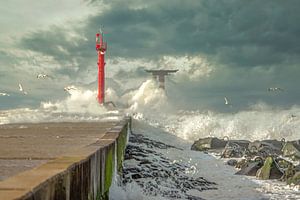 Storm op de pier