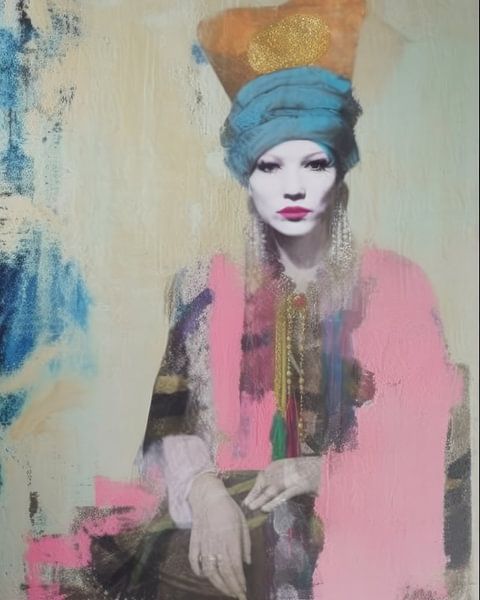 Colourful portrait in pastel colours by Studio Allee