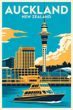 Auckland, New Zealand. by Poster Art Shop