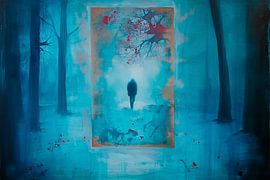 Abstract landscape autumn forest by BowiScapes - Fine Art and Urban Wall Art