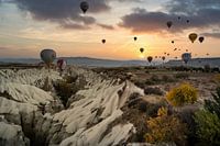 Sunrise in Cappadocia from a hot air balloon