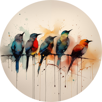 Schilderachtige vogelrust van Lisa Maria Digital Art