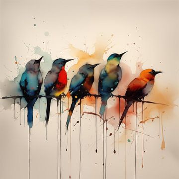 Malerische Vogelrast von Lisa Maria Digital Art