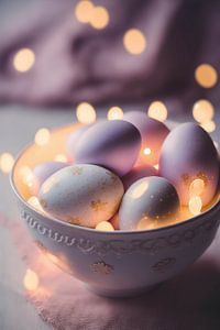 Oeufs pourpres pastel