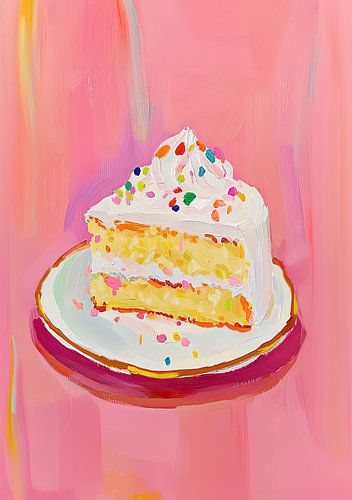 Cake dopamine decor roze snoepjes