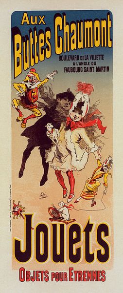 Vintage Poster for Magasin Aux Buttes Chaumont. Jules Cheret, (1836-1932) van Liszt Collection