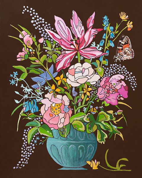 Fleurs, colorées, modernes, vieux maîtres, gaies par Marjolein Bresser