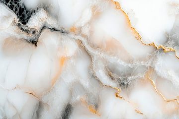 Elegante Marmoroberfläche mit Goldsträhnen von Poster Art Shop