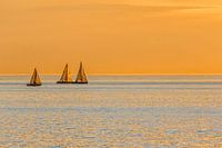 Segelboote bei Sonnenuntergang