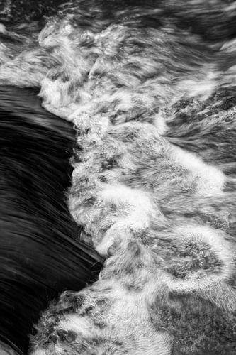 Water of a stream in detail view