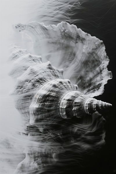 Impression monochrome Sea Shell par Treechild