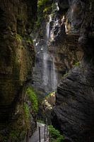 Partnachklamm bij invallend zonlicht
