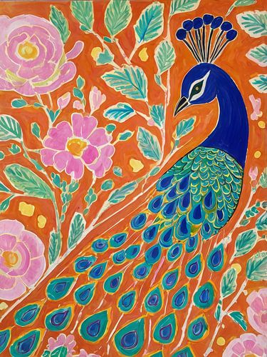 Peacock Painting Style Henri Matisse