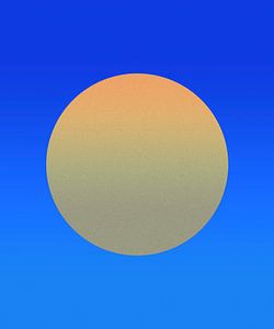 Goldener Mond auf Blauem Hintergrund