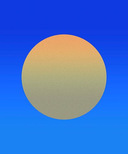 Gouden maan op blauwe achtergrond