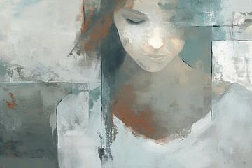 Dreaming in Pastel Shades van Abstract Schilderij