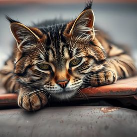 Car Cat by Linda de Klein