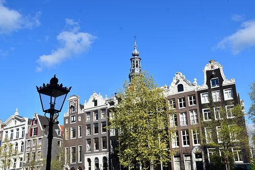 Une rue de la ville au printemps