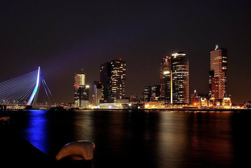 Rotterdam Erasmusbrug Skyline Veerhaven Parkkade von Hendrik-Jan de Koning