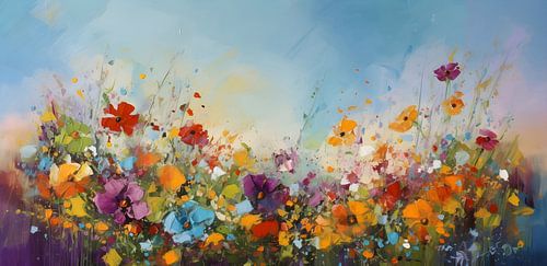 Bunte Blumen von Artsy