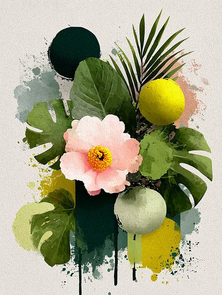 Pastel Flora - Circle Play &amp; Pink Flower by Studio Ypie