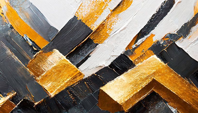 Peinture en noir et or par Mustafa Kurnaz