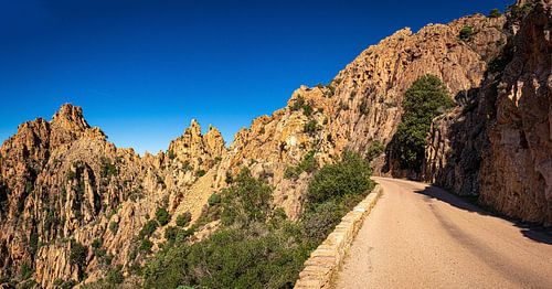 Formations rocheuses dans le paysage de la Calanche de Piana, Corse
