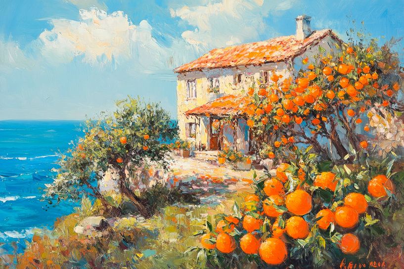 Orange tree coast by Poster Art Shop