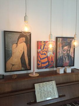 Klantfoto: Vrouwelijk naakt - Amedeo Modigliani - 1916 van Atelier Liesjes