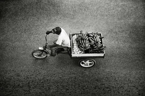 Man on bike with bananas Cuba Havana