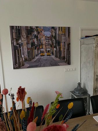 Historic tram in Lisbon, Portugal
