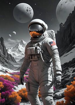 Astronaut in de tuin van Rizal Azhari