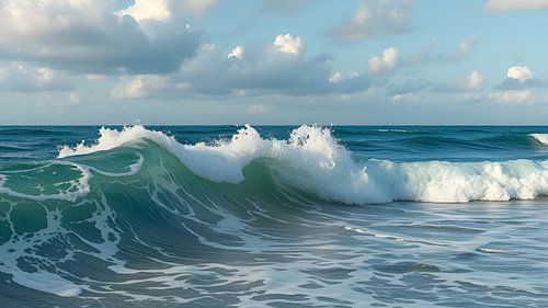 Des vagues à la lumière du soleil