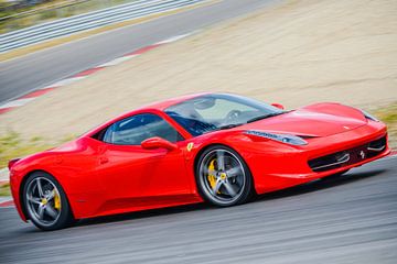 Ferrari 458 Italia sports car driving fast by Sjoerd van der Wal Photography