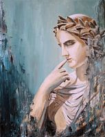 Portret van Kalliope, een beeld van de dochter van Zeus